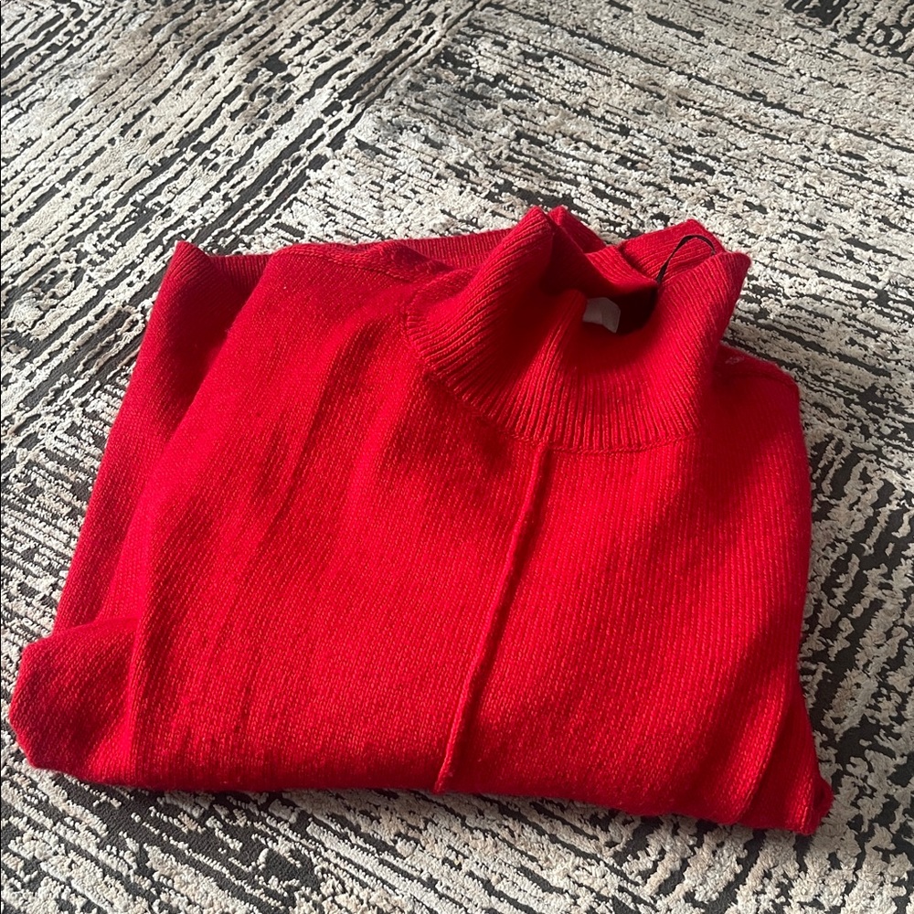 H&M Vibrant Red Turtleneck Sweater